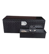 MAXIMUM Truck Chest Box with Portable Tool Box, Black, 35.5-in