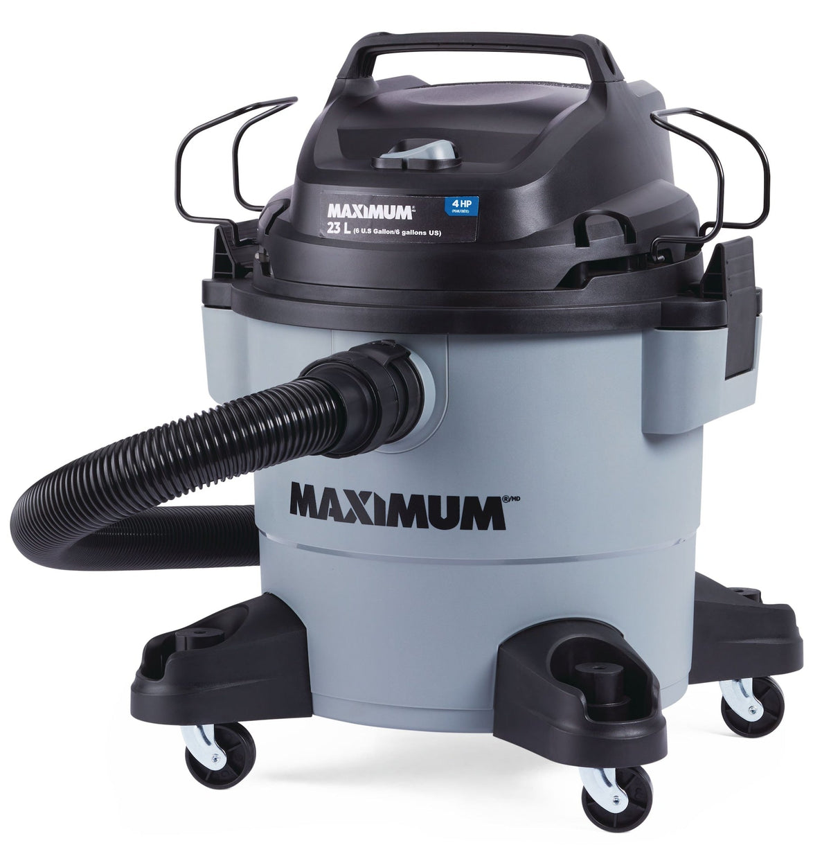 MAXIMUM VJF608PF 4 Peak HP Wet/Dry Shop Vacuum with Hose & Accessories, 22-L