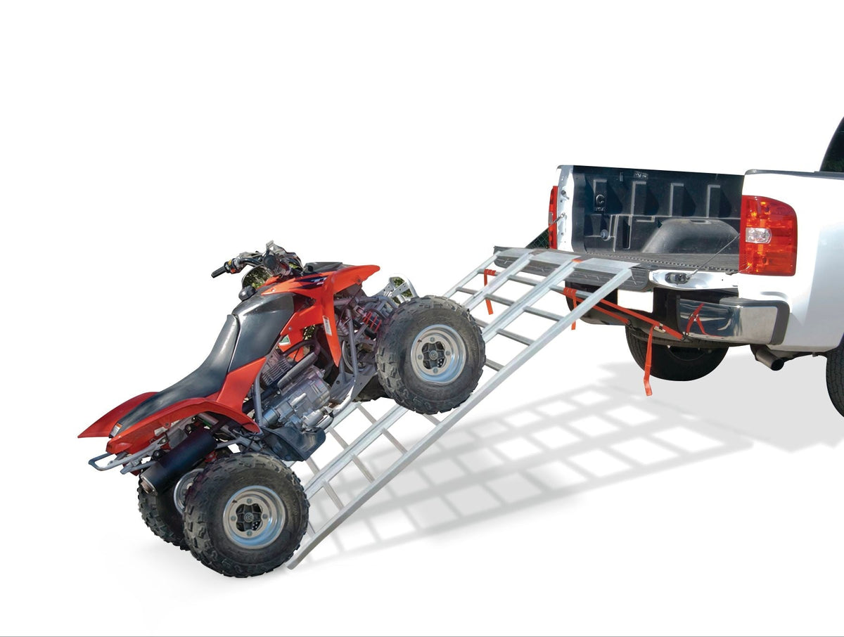 Aluminum Tri-Panel Folding Aluminum Loading Ramp, Non-Slip & Stable Base, 85 x 54-in, 1500-lb