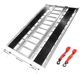 Aluminum Tri-Panel Folding Aluminum Loading Ramp, Non-Slip & Stable Base, 85 x 54-in, 1500-lb