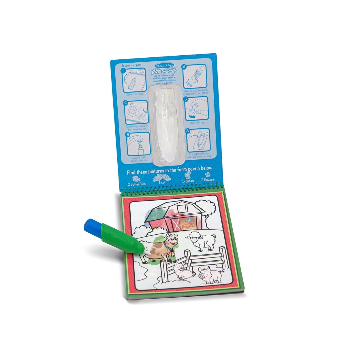 On the Go Water Wow! Reusable Water-Reveal Activity Pad - Animals