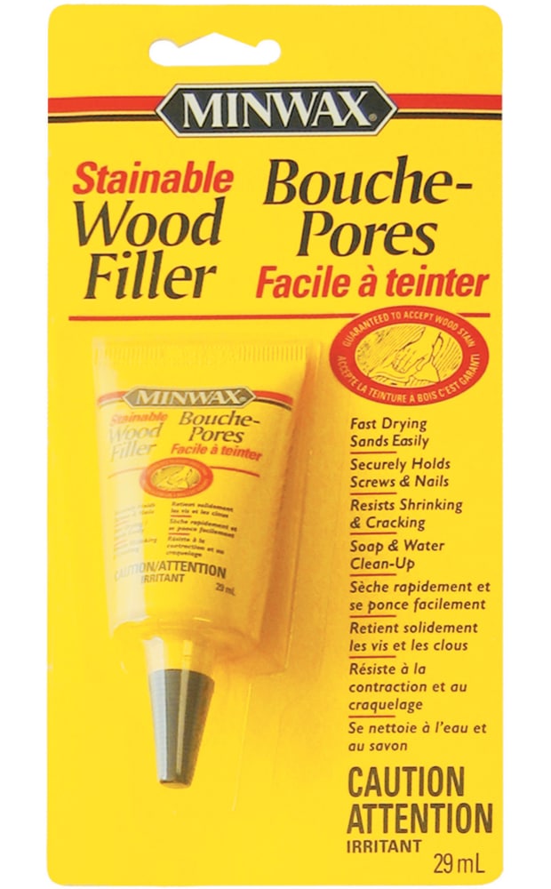 Stainable Interior/Exterior Wood Filler, Latex-Based, 29-mL