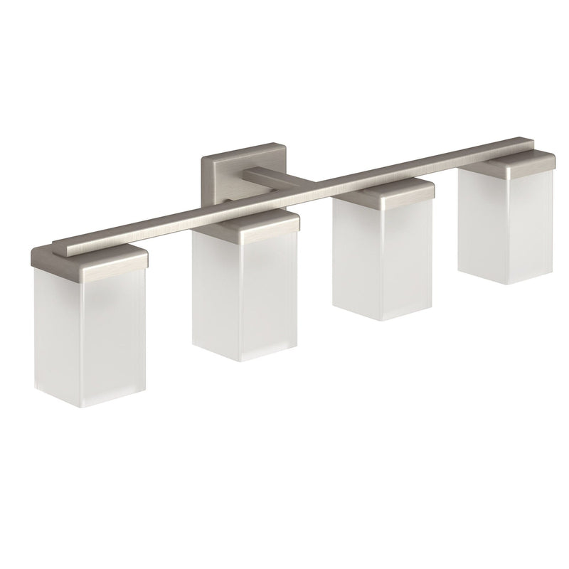 90-Degree Vanity Lighting Fixture, Brushed Nickel, 4-L O9778