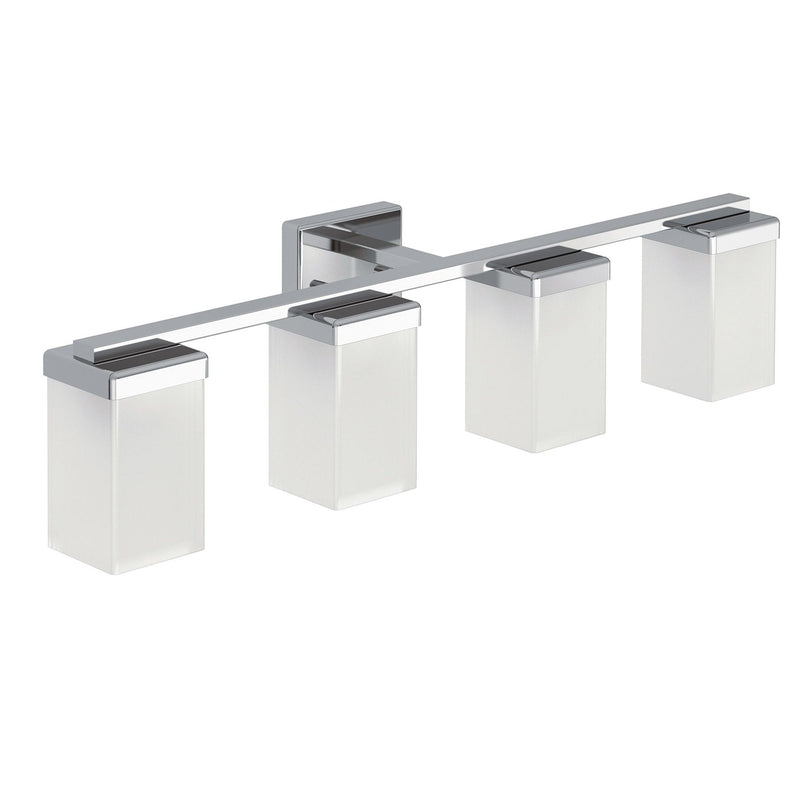 90-Degree Vanity Lighting Fixture, Chrome, 4-L X7566