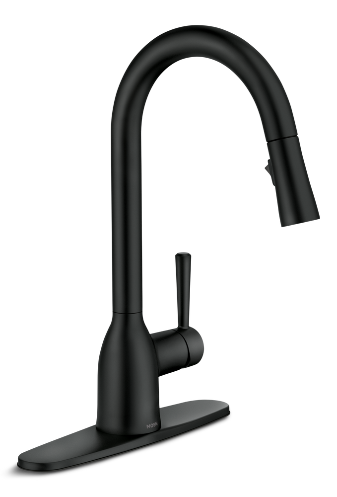 Adler Single Handle Pull-Down Kitchen Faucet, Matte Black B2170