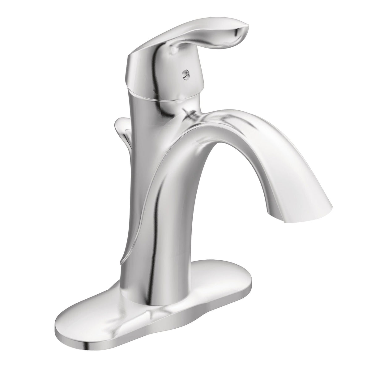 Eva Single Handle High Arc Single Hole Bathroom Sink Faucet, WaterSense Certified, Chrome