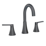 Mikah Double Handle Widspread Bathroom Faucet, Matte Black