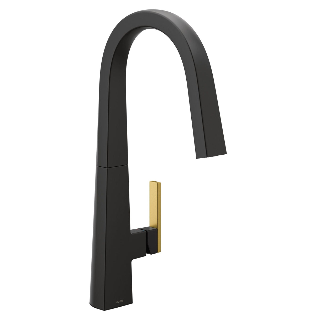 Nio Single Handle High Arc Pull Down Sprayer Kitchen Faucet with Power Clean, Matte Black