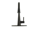 Sleek Single Handle High Arc Pull Down Sprayer Kitchen Faucet with Power Boost, Matte Black