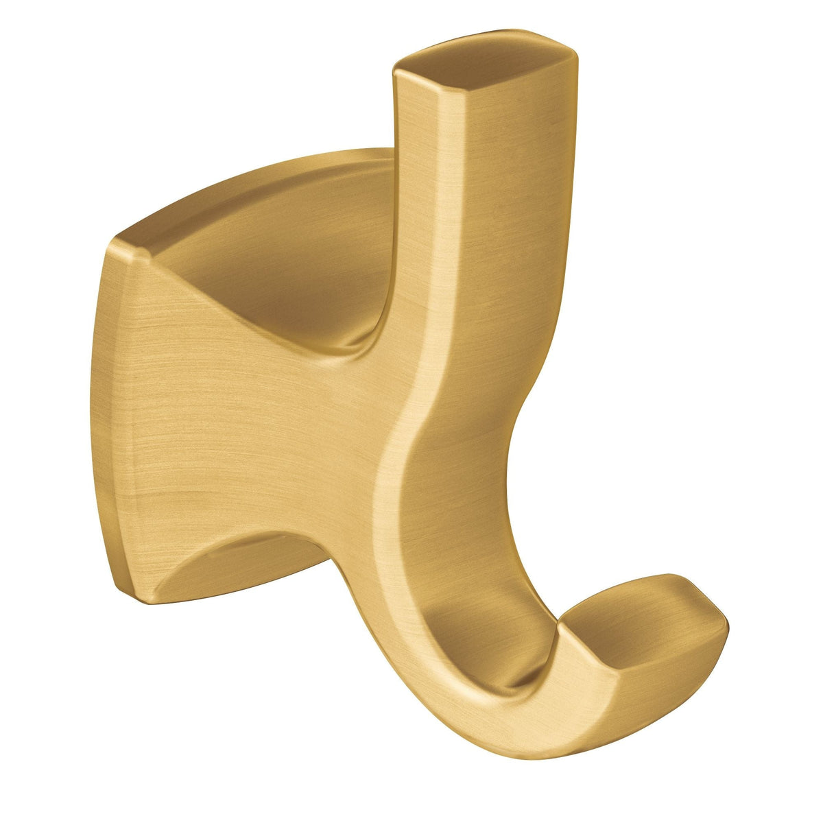 Voss Double Robe Hook, Brushed Gold