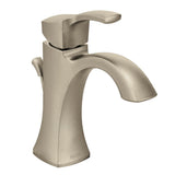 Voss Single Handle High Arc Single Hole Bathroom Sink Faucet, Brushed Nickel