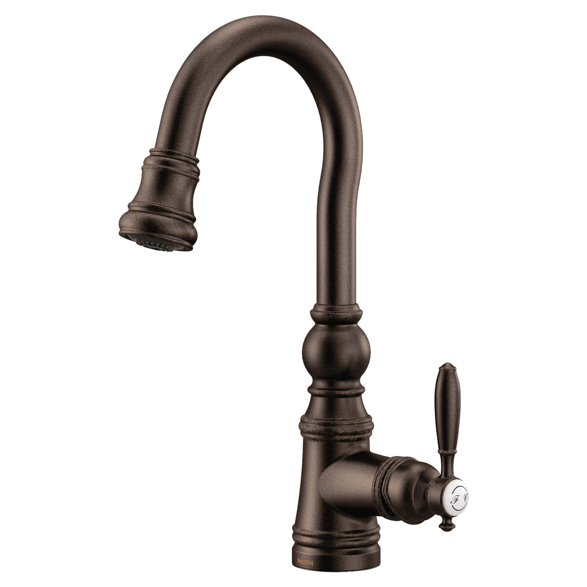 Weymouth Single Handle High Arc Pull Down Sprayer Kitchen Faucet with Power Clean, Oil Rubbed Bronze