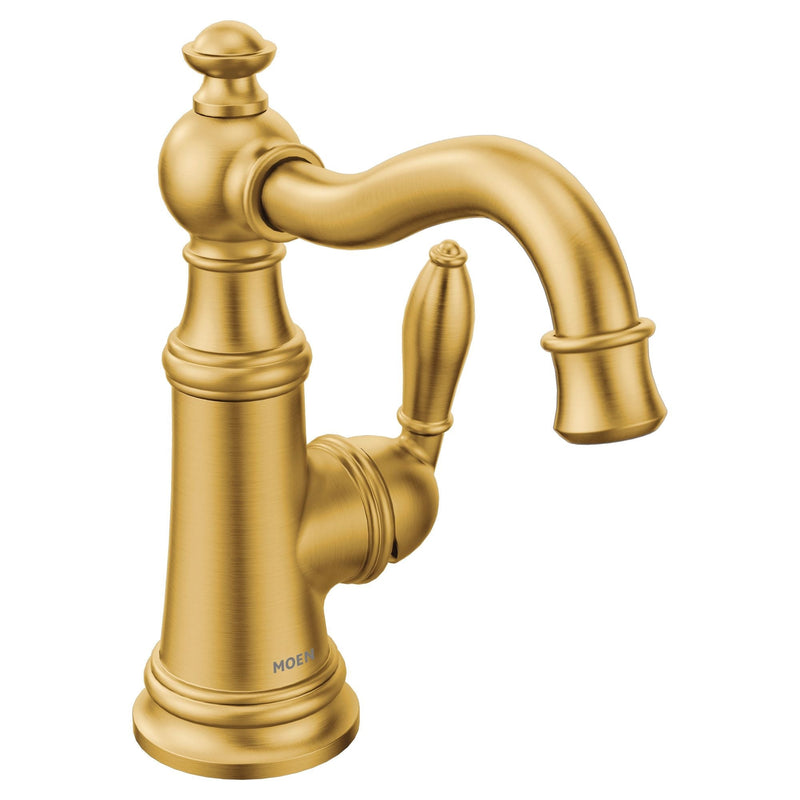 Weymouth Single Handle Single Hole Bathroom Sink Faucet, WaterSense Certified, Brushed Gold I8802