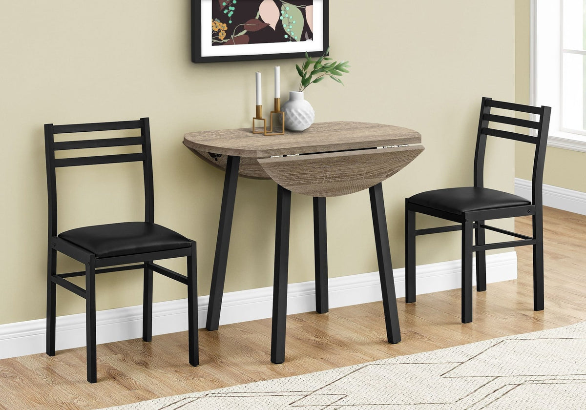 Dining Set, Taupe, 3-pc