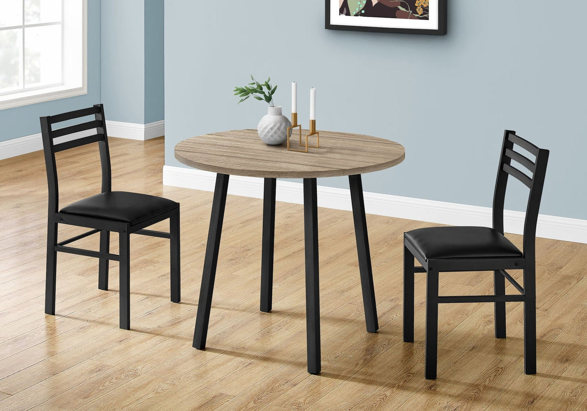 Dining Set, Taupe, 3-pc