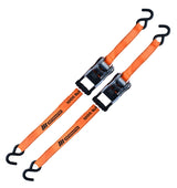 3,000-lb Heavy-Duty Ratchet Tie Down Straps, with Power Grip Padded Handles, 1.25-in x 10-ft, 2-pk