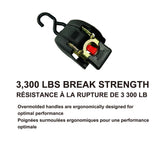 3,300-lb Retractable Transom Tie Down Strap, 2-in x 43-in, 2-pk