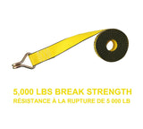 5,000-lb J-Hook Winch Strap, 2-in x 10-ft