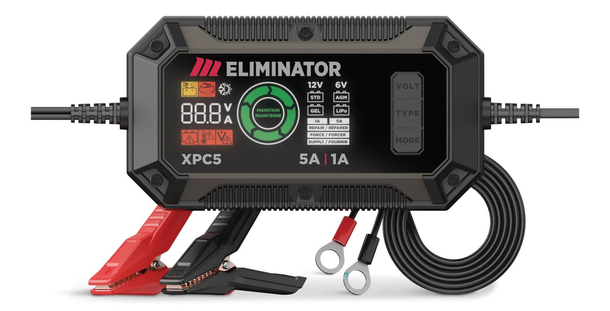 Eliminator Precision Series XPC5 Smart Battery Charger/Maintainer/Desulphator, 5/1-Amp, 6V/12V