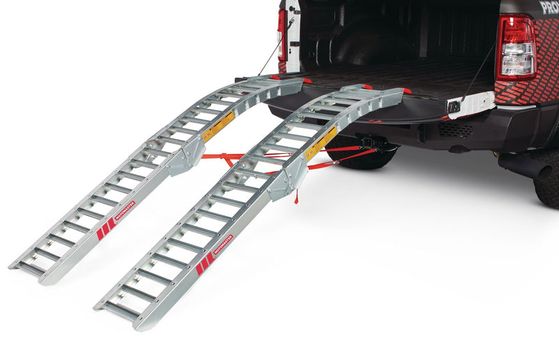 Steel Rung Folding Arched Loading Ramps Pair, Easy-To-Use, 84-in, 2-pc W3310