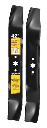 3-in-1, 2-Blade Replacement Set for 42-in Lawn Tractor Cutting Decks, Black