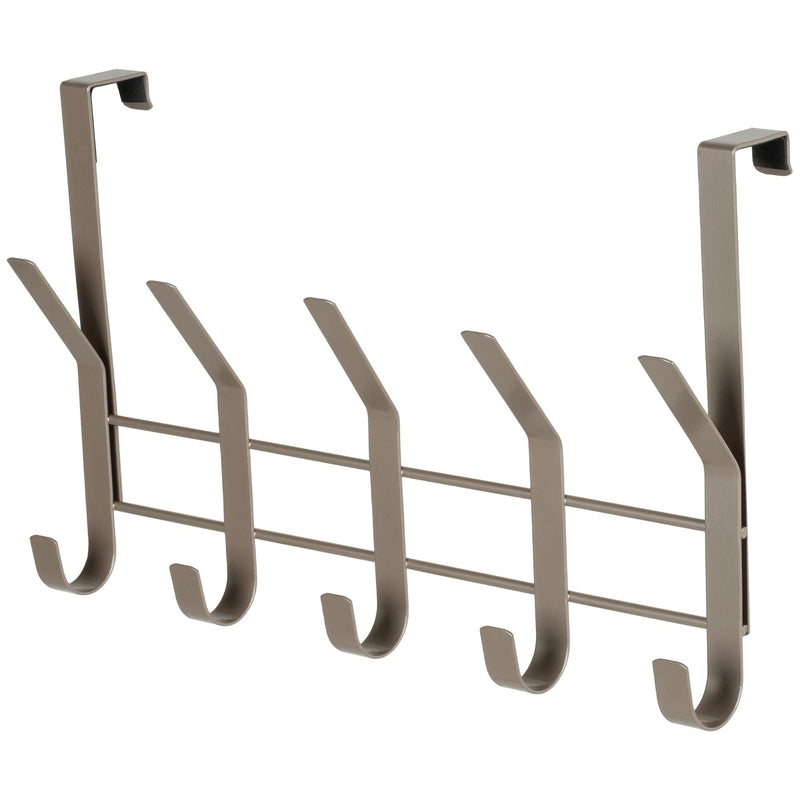 16.1" Over The Door Metal 5 Hook, Champagne I6960