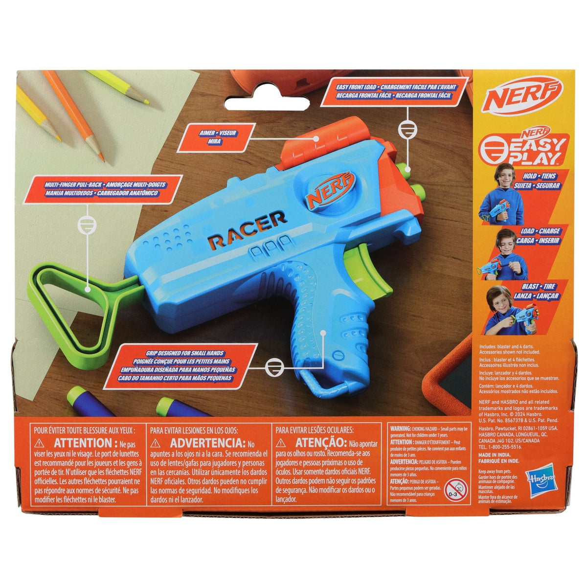 Elite Junior Racer Easy-Play Dart Blaster, Includes 4 Darts, Ages 6+