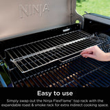 Ninja FlexFlame Upgrades Expandable Stainless Steel Roast & Smoke Rack
