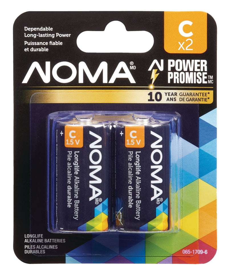 2-pk C Alkaline Batteries, Long Lasting K2729