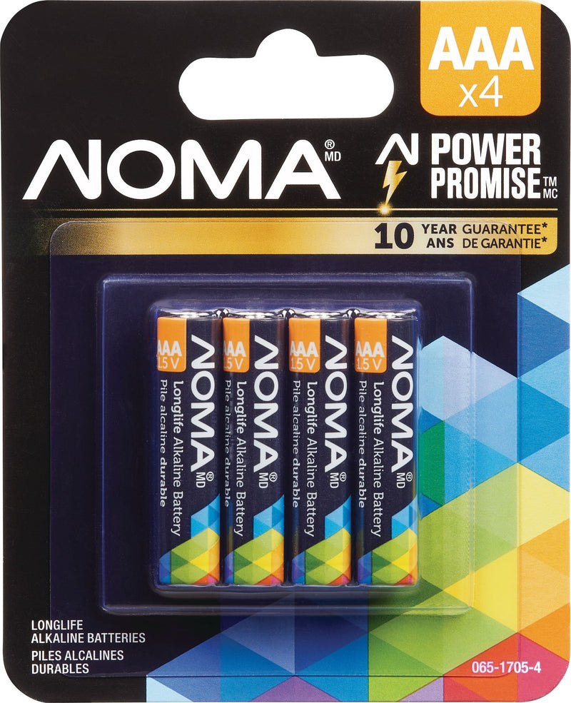 4-pk AAA Alkaline Batteries, Long Lasting, All Purpose Y1663
