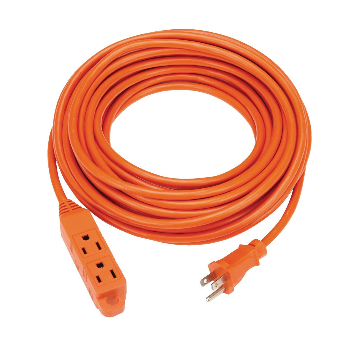 50-ft 16/3 Outdoor Extension Cord with 3 Grounded Outlets & Banana End, Orange