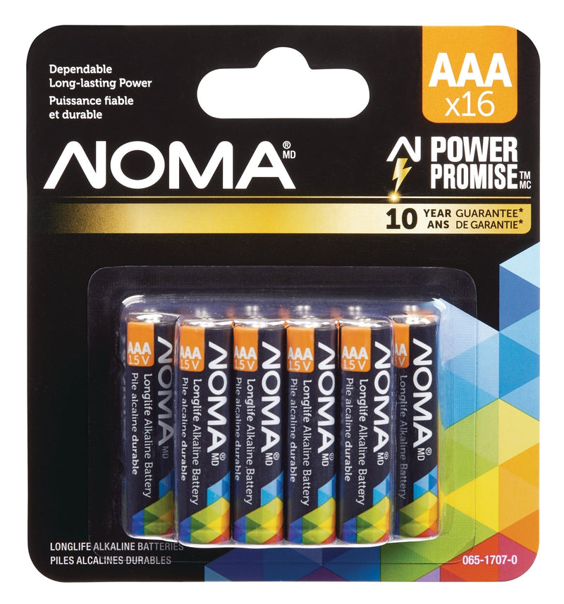 AAA Alkaline Batteries, Long Lasting, All Purpose, 16-pk O855
