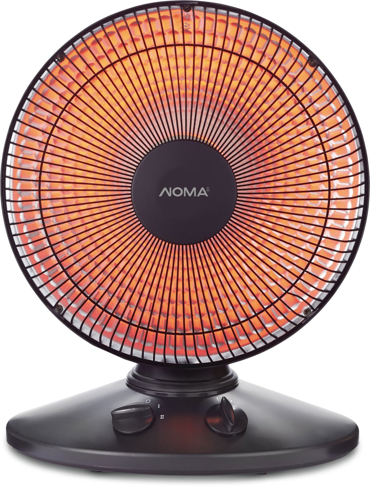 Oscillating Parabolic Dish Portable Radiant Electric Space Heater, 1000W, Black