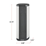 Oscillating Tower/Baseboard Heater withRemote Control & Thermostat, 1500W, White