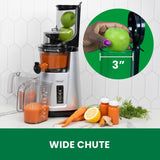 Omega Wide Mouth Cold Press Slow Juicer with Anti-Clog