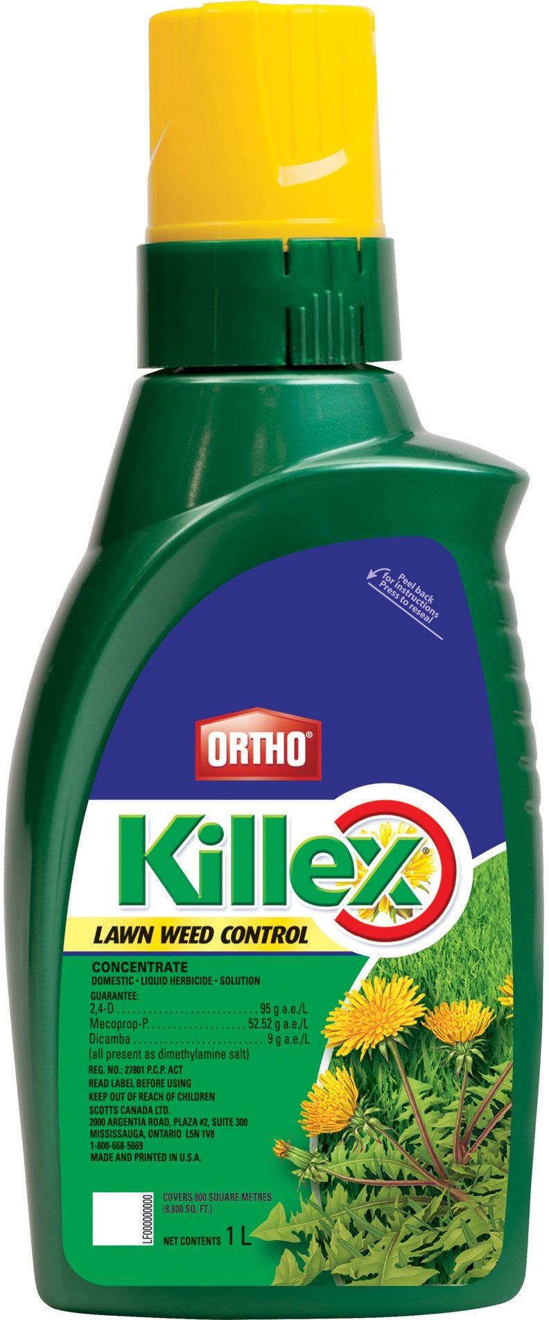 Killex Liquid Lawn Weed Killer Concentrate, Herbicide, 1-L