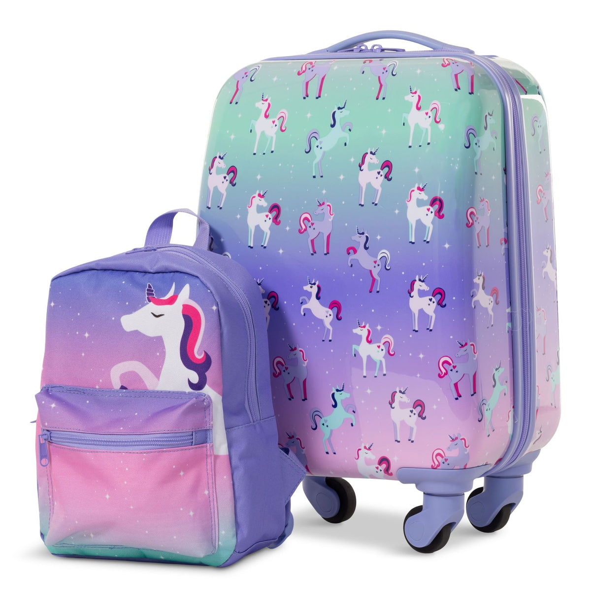 Outbound Kids Unicorn Hardside Luggage, 2-pc, Outbound Hardside Spinner Luggage, 23-in, Outbound Hardside Carry-On Spinner Flex Travel Suitcase,...