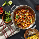 3-Ply Clad Stainless Steel Wok, 32-cm