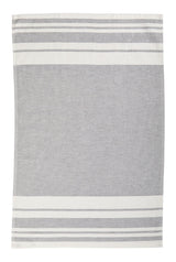 All-Purpose Striped Cotton Terry Kitchen Towels, Grey, 2-pk