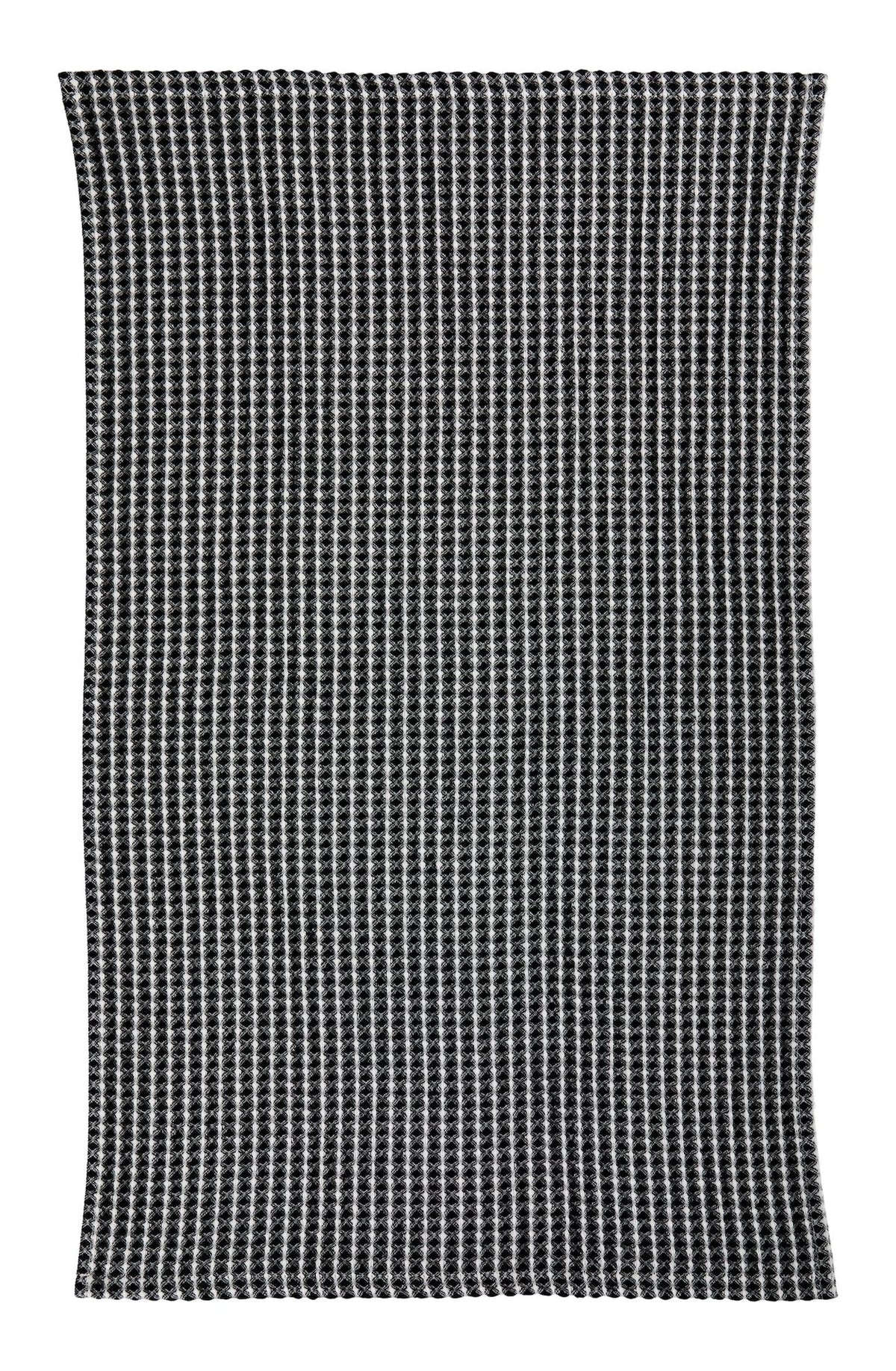 All-Purpose Two-Tone Cotton Kitchen Towels, Black, 2-pk