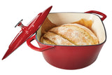 Dutch Oven, Durable Cast Iron, Oven Safe, Red, 6.5qt