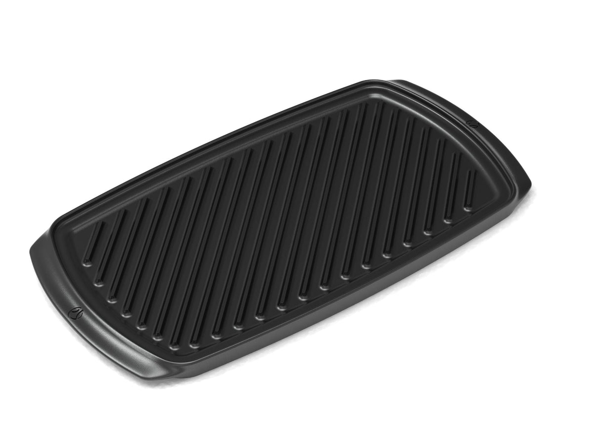 Signature Cast Iron Reversible Grill & Griddle, BBQ & Oven Safe, Black, 20-in x 10-in