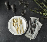Summerside Champagne Matte Stainless Steel Flatware Set, Serves 4, 20-pc