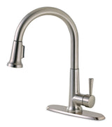 Single-Handle Pull-Down Kitchen Faucet, Brushed Nickel