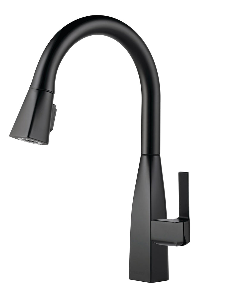 Xander Single-Handle Pull-Down Kitchen Faucet, Black C268