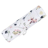 Cotton Muslin Baby Swaddle Blanket, Jungle Lotus