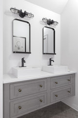 Breckenridge Single Handle High Arc Bathroom Sink Faucet, Push & Seal Drain, WaterSense Certified, Black