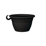 Eclipse Hanging Plastic Basket Round Planter with Saucer Tray, Assorted Sizes