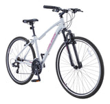Route Hybrid Bike with Alloy V-brakes, 700C, 21-Speed, White