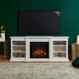 Fresno Electric Media Indoor Electric Fireplace TV Stand, 72-in, 1500W, White